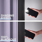 SimpleHome 100% Blackout Curtains for Bedroom,Thermal Insulated Lilac Grommet Window Drapes Room Darkening Curtains for Living Room with Black Back,52 x 72 Inch,2 Panels