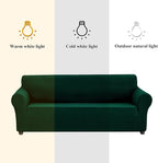 Joccun Christmas Stretch Loveseat Couch Cover Slipcover, 1-Piece Sofa Cover for 2 Cushion Couch Spandex Jacquard Washable Furniture Protector Cover for Living Room,Kids,Pets（Loveseat,Hunter）