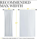 NICETOWN Bedroom Window Curtain Panels - Window Treatment Thermal Insulated Rod Pocket Room Darkening Curtains/Drapes for Patio Door (Greyish White, 2 Panels, 70 by 63)