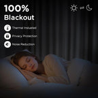 CUCRAF Custom Blackout Curtains for Bedroom Living Room, Rod Pocket Room Darkening Curtain Thermal Insulated Light Blocking Window Drapes 1 Panel (Custom Size, Light Grey)