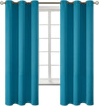 BGment Blackout Curtains - Grommet Thermal Insulated Room Darkening Bedroom and Living Room Curtains, Set of 2 Panels (42 x 63 Inch, Peacock Blue)