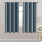 H.VERSAILTEX Blackout Thermal Insulated Curtains 63 Inche Length Light Blocking Curtain Panel Energy Saving Ultra Soft and Smooth Grommets Drapes for Bedroom (One Panel, Stone Blue), 52'W x 63'L