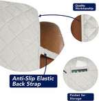 PureFit Reversible Quilted Sofa Cover, Water Resistant Slipcover Furniture Protector, Washable Couch Cover with Non Slip and Elastic Straps for Kids, Dogs, Pets (Oversized Recliner, Ivory/Ivory)
