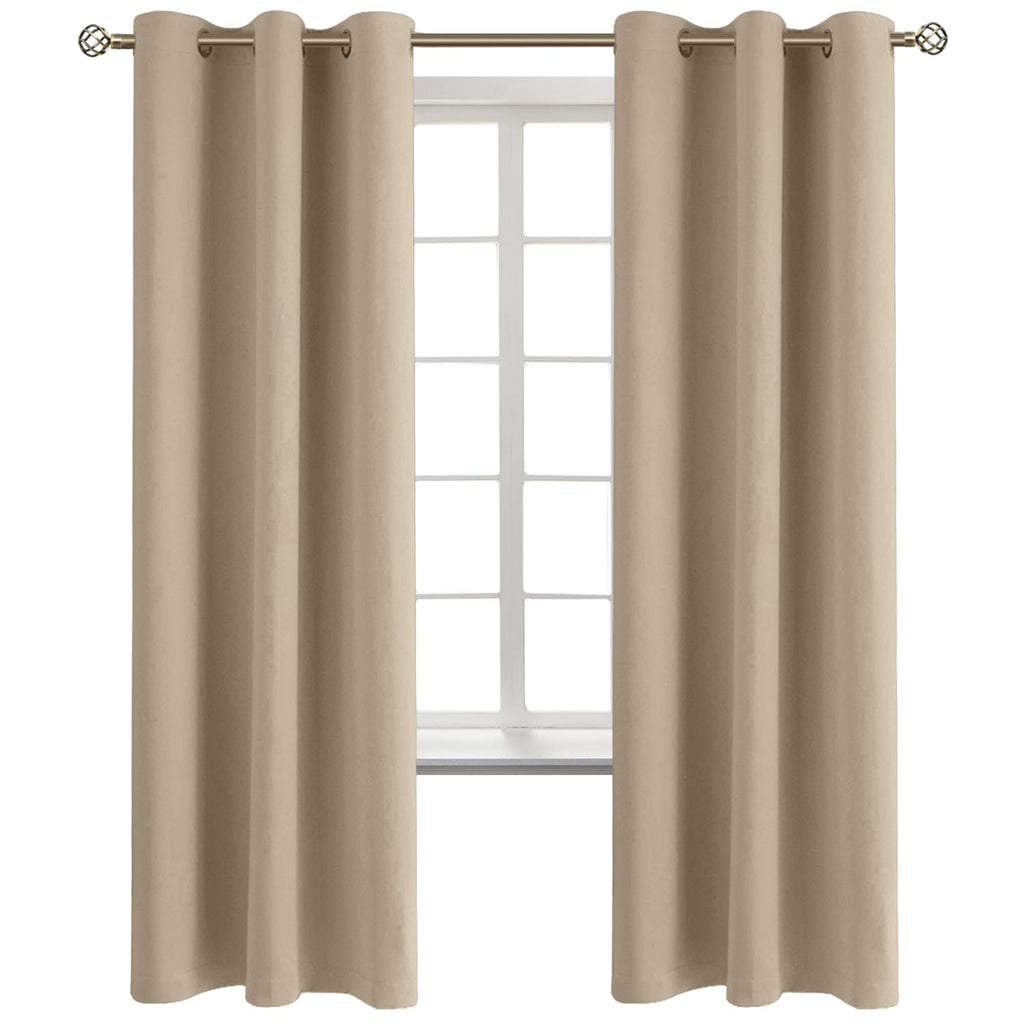 BGment Sand Room Darkening Curtains 72 Inch for Bedroom - 2 Panels