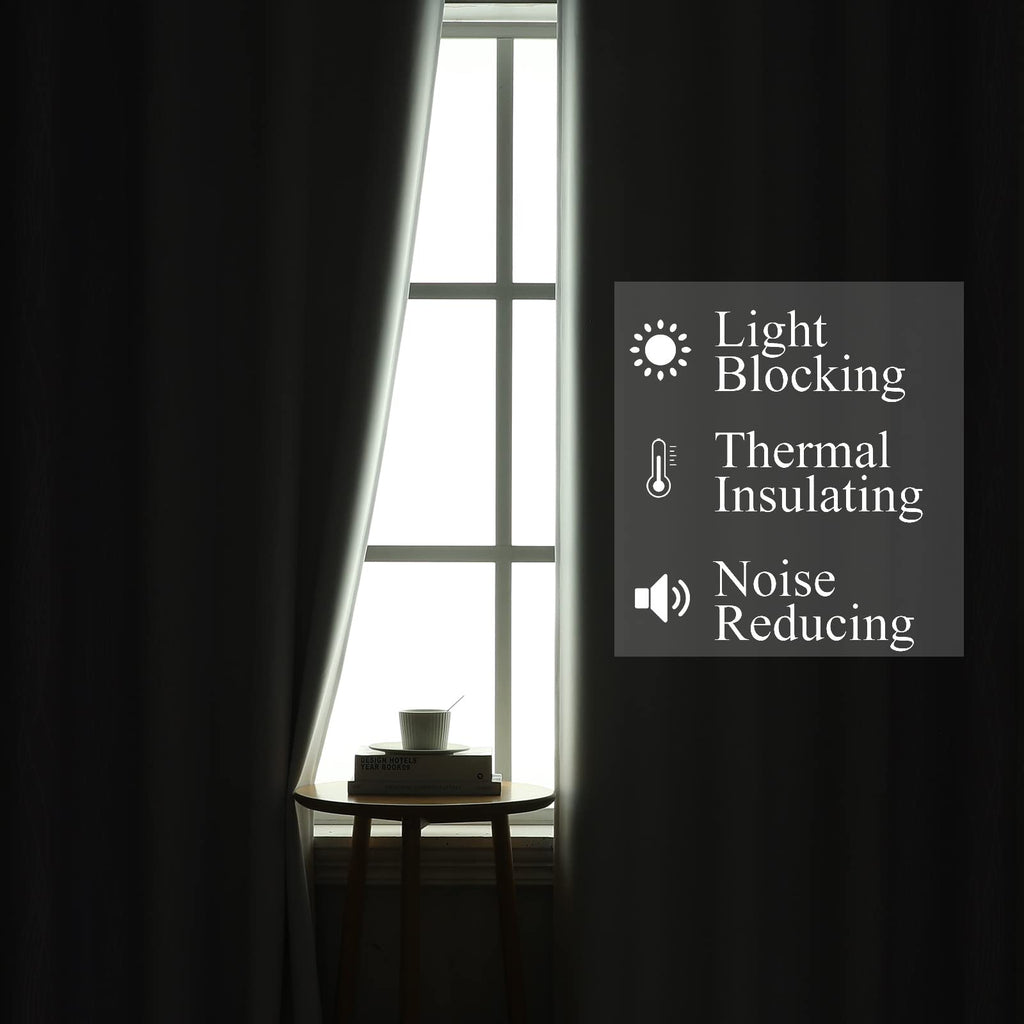 Lilac and Greyish White Ombre Blackout Curtains Living Room 72 Inches Long