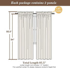 Chyhomenyc Light Grey Sheer Curtains 84 Inch Length 2 Panels, Light Filtering Soft Airy Voile Rod Pocket Sheer Window Drapes for Bedroom Living Room, Each 42Wx84L Inches