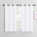 NICETOWN Draperies Curtains Panels, Blocking Out 50% Sunlight Window Treatment Curtains, Grommet Top Small Window Drapes for Bedroom (2 Panels, 42 by 40, White)
