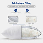 MIULEE Feather Pillow Insert 12x20, Throw Pillow with Cotton Cover