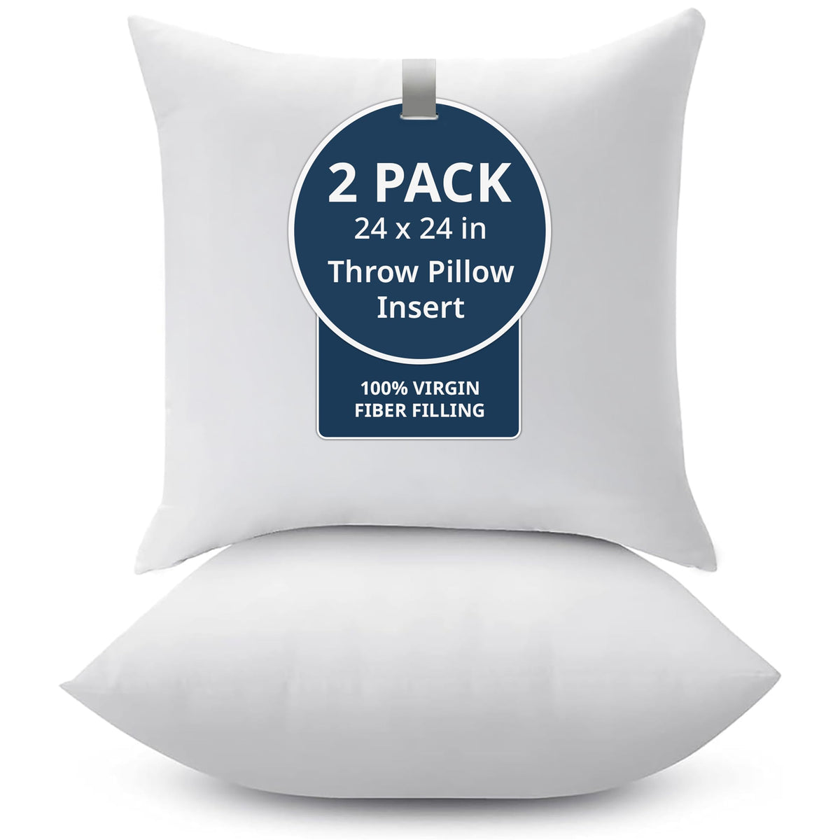 LANE LINEN Pillow Inserts 12x20 2-Pack - Firm Support & Loft, White