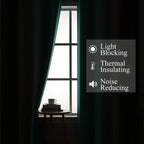 Estelar Textiler Brown and Teal Ombre Blackout Curtains for Bedroom 96 Inch
