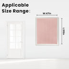 Self Adhesive Blackout Curtains- Stick on Curtains Shades Window Blinds Curtains No Rod Needed Easy to Hang Curtain, Use for Bedroom, Living Room,Roman Shades, 47" W X 59" L, Pink, 1 Panel