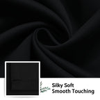 SimpleHome Black 100% Blackout Curtains Room Darkening Living Room 63 Inch