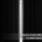 LEMOMO Blackout Curtains 42 x 95 inch/Light Grey Curtains Set of 2 Panels/Thermal Insulated Room Darkening Bedroom Curtains