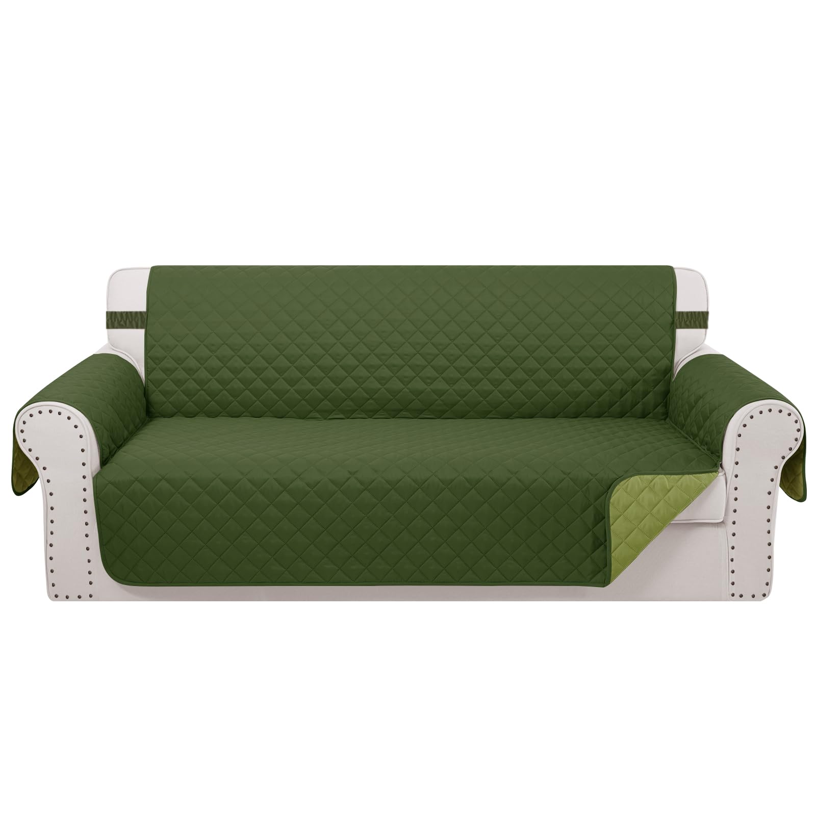 Luxshare Home Reversible Oversized Sofa Covers, XL Sofa, Huntergreen/Sage