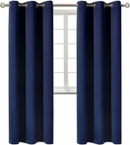 BGment Blackout Curtains 84 inches Long - Grommet Thermal Insulated Room Darkening Window Curtains for Bedroom, Set of 2 Panels (42 x 84 Inch, Navy Blue)