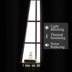 Estelar Textiler Black and Purple Ombre Blackout Curtains 54 Inch Length