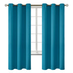 BGment Peacock Blue Blackout Curtains for Bedroom 72 Inch Long - 2 Panels