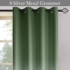 SimpleHome Ombre Room Darkening Curtains for Living Room, Light Blocking Sage Green to Grey White Thick Thermal Insulated Grommet Window Curtains Drapes for Bedroom, 2 Panels, 52x84 inches Length