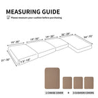 Easy-Going Stretch 4 Pieces Couch Cushion Covers for Sectional Sofa L Shape