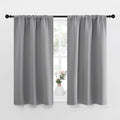 NICETOWN RV Blackout Curtains for Camper Windows, Short Room Darkening Home Decoration Thermal Insulated Rod Pocket Blackout Blinds & Drapes for Small Windows (Silver Grey, 2 Panels, W34 x L40)