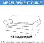 hyha Waterproof Couch Cushion Covers for Pets, Non Slip Sofa Seat Cover for Dogs Washable, Soft Thick Stretch Jacquard Fabric, Sofa Slipcovers with Elastic Bottom (1 Piece for Large, Wine Red)