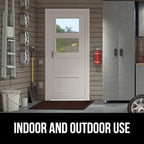 GORILLA GRIP 100% Waterproof All-Season WeatherMAX Doormat, 34x58, US Designed Natural Rubber, Stain and Fade Resistant, Low Profile Indoor Outdoor Door Mats, Easy Clean Patio Mat, Coffee Squares