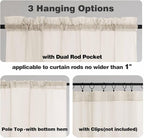 Chyhomenyc Cream Sheer Curtains 120 Inches Long - Light Filtering Voile Extra Long Panel Drapes for Floor to Ceiling Window, Elegant Soft Living Room Curtains, Each 42Wx120L Inch, 10FT, 2 Panels