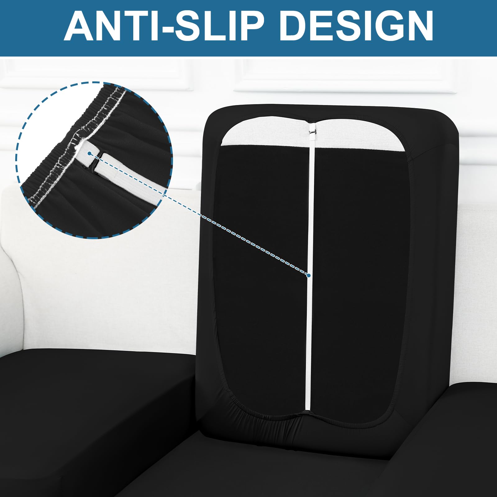 Smiry Couch Cushion Covers, Stretch Couch Covers for Sofa
