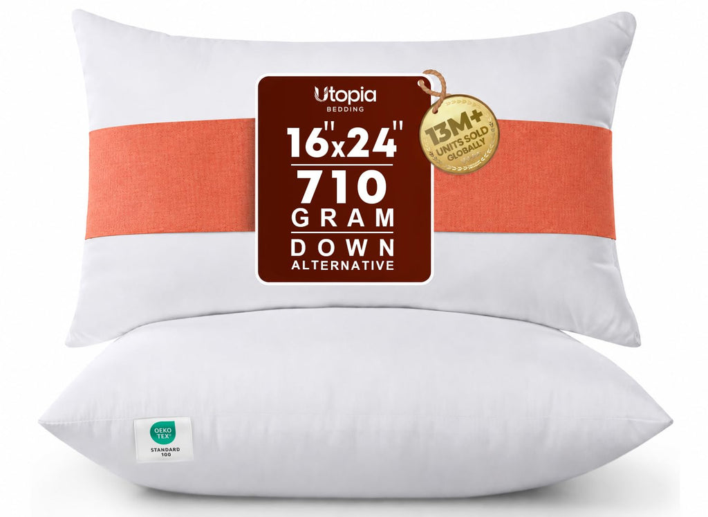 Utopia Bedding 12x12 Pillow Inserts, White Throw Pillows for Couch, 2 Pack