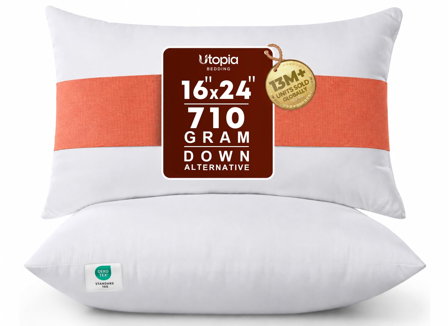 Utopia Bedding 12x12 Pillow Inserts, White Throw Pillows for Couch, 2 Pack