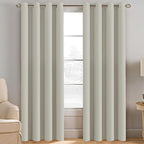 H.VERSAILTEX Light Blocking Curtain for Living Room Thermal Insulated Window Treatment Panel/Drape for Dining Room, Elegant Soft Curtain for Bedroom Grommet Top One Panel (Ivory - 52x120 Inches)