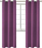 BGment Room Darkening Curtains 84 Inches Long - Grommet Thermal Insulated Drapes Window Treatment Curtains for Bedroom, 2 Panels, 42 x 84 Inch, Eggplant Purple