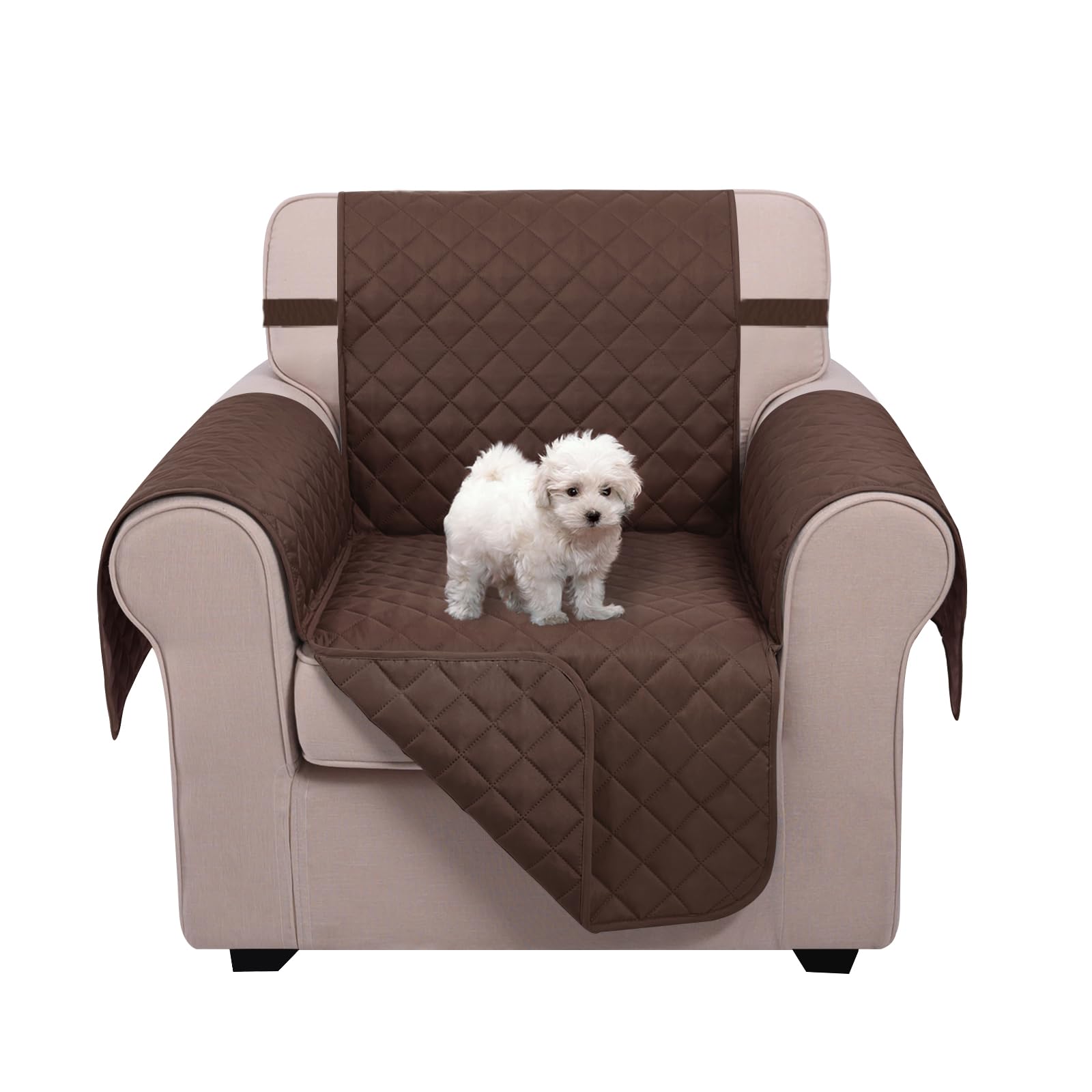 U-NICE HOME Reversible Recliner Chair Covers, Chocolate