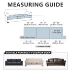 ANARACHON Leather Look Couch Cushion Covers Sofa Seat Slipcovers Sets Couches Furniture Protector for Sectional Armchair Loveseat Pets Kids Stretch Spandex Fabric (3 T-Cushion Sofa, Brown)