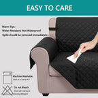 U-NICE HOME Large Sofa Cover Reversible Couch Cover for Dogs, Black