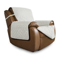 Easy-Going Reversible Couch Cover, Oversized Recliner, Ivory/Ivory