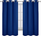 LEMOMO Blackout Curtains 42 x 63 inch/Royal Blue Curtains Set of 2 Panels/Thermal Insulated Room Darkening Bedroom Curtains