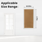 Self Adhesive Curtains, Stick Curtain Blackout Shades Window Cover Curtains for Living Room No Drilling, 35" W X 71" L, Brown, 1 Panel