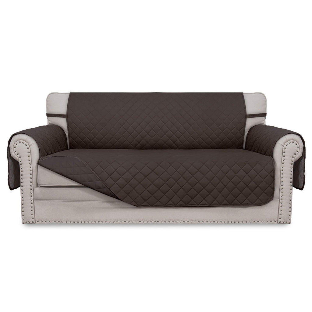 Easy-Going Reversible Couch Cover, 2 Cushion Sofa, Chocolate/Chocolate