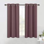NICETOWN Modern Blackout Curtains Noise Reducing, Thermal Insulated and Privacy Room Darkening Drape Panels for Boy's Guest Room Door Small Short Window (Dry Rose, 2 Panels, W42 x L54 -Inch)