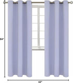 BGment Room Darkening Curtains 84 Inches Long - Grommet Thermal Insulated Drapes Window Treatment Curtains for Bedroom, 2 Panels, 42 x 84 Inch, Lavander