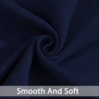 Yakamok Room Darkening Curtains 52x63 inch Length Navy Blue-Living Room