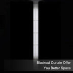 LEMOMO Blackout Curtains 66 x 95 inch/Black Curtains Set of 2 Panels/Thermal Insulated Room Darkening Bedroom Curtains
