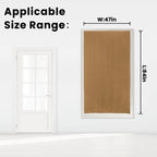 Sovtfides Self Adhesive Curtains, Stick Curtain Blackout Shades Window Cover Curtains for Living Room No Drilling, 47" W X 84" L, Brown, 1 Panel