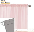 Aiyufeng Blush Pink Sheer Curtains 72 Inch Length 2 Panels Set, Light Filtering Airy Rod Pocket Light Pink Window Curtain Treatment Drapes for Kitchen Bedroom Living, Each 42Wx72L Inches