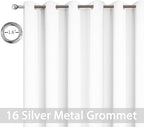 Yakamok Pure White Curtain for Living Room Sliding Glass Door Vertical Blind for Room Darkening Extra Wide Window Drapes Grommet Top Room Divider Panel for Bedroom/Patio 1 PC 100 x 96 Inch