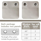 MIULEE Blackout Curtains for Bedroom Living Room Thermal Insulated Room Darkening Grommet Top Solid Light Blocking Drapery Set of 2 Window Panels 52 x 72 Inches Stone