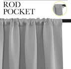 NICETOWN RV Blackout Curtains for Camper Windows, Short Room Darkening Curtains for Kitchen, Home Decoration Thermal Insulated Blackout Drapes for Small Windows (Silver Grey, 2 Panels, W29 x L20)