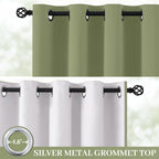 Yakamok Sage Blackout Curtains 96 Inches Long for Bedroom 40" Wide 2 Panel