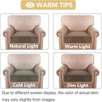 H.VERSAILTEX Velvet Stretch Couch Cushion Cover Plush Cushion Slipcover for Chair Cushion Furniture Protector Seat Cushion Sofa Cover (1 Piece Armchair Cushion Covers, Mocha)